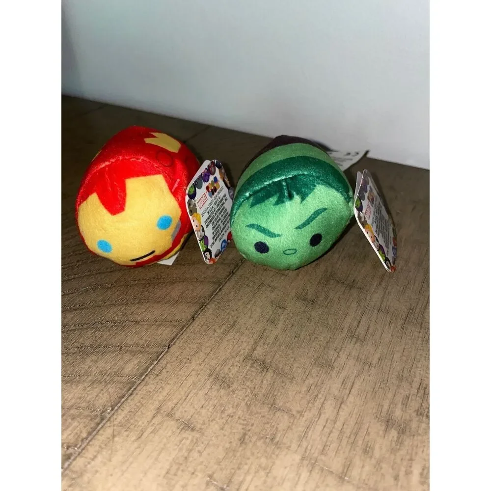 Disney Marvel Hulk‎ Tsum Tsum & Iron Man Stuffed Animals Plush Red Green NWT